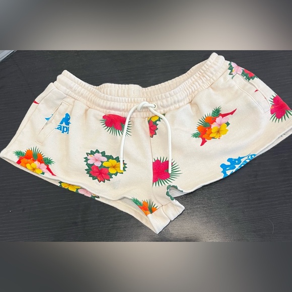 Kappa Pants - KAPPA Hawaiian Logo Multicolor Floral Summer Beach Shorts Women's XL